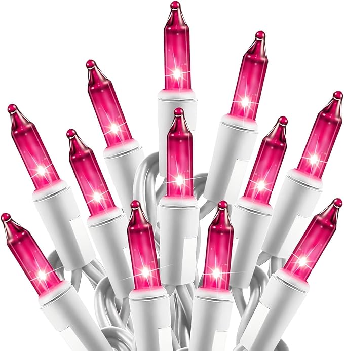 Christmas Pink Mini String Lights by Minetom