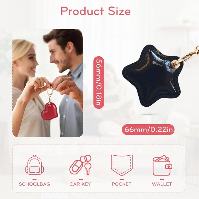 Leather Charm Keychain Holder Case Compatible - Image 3