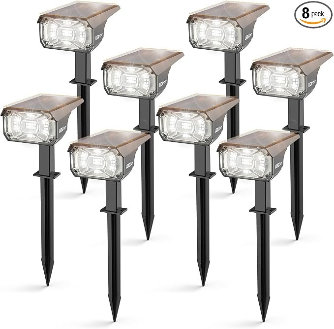 LEREKAM Solar Spot Lights Outdoor, 40 LEDs Solar Outdoor Waterproof Landscape by LEREKAM