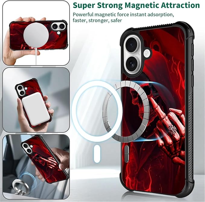 for iPhone 17 Case, for MagSafe Graphic Design for Girl Boy Soft Silicone Hard - Image 5