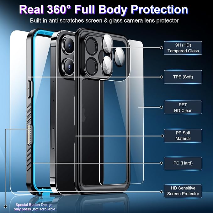2025 New Designed for iPhone 16 Pro Max Case Waterproof, Phone Case for iPhone - Image 5