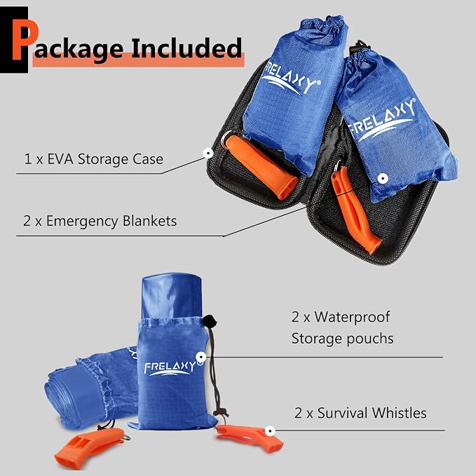 Frelaxy Emergency Blanket 2-Pack/4-Pack, Extra-Thick Extra-Large Space Blankets - Image 6