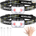 Lsnisni Headlamp Rechargeable 2 Pack, 2000 Lumen Ultra-Light Bright LED Head by Lsnisni