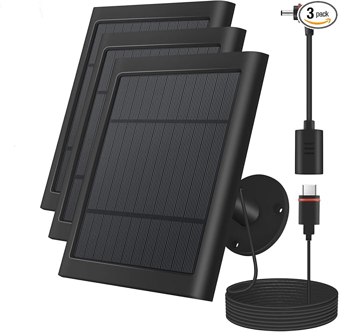 Paodekua 3 Pack 4W Solar Charger by Paodekua