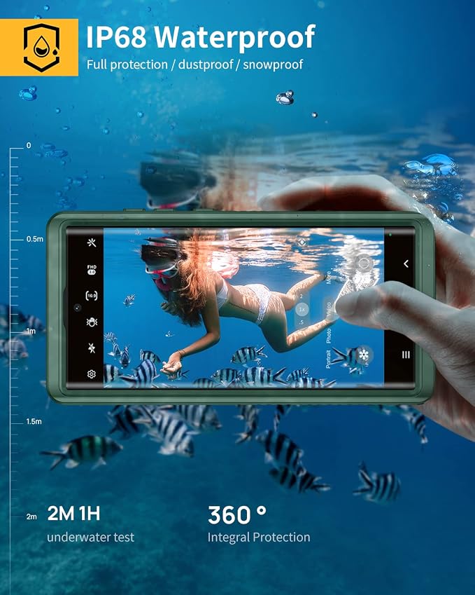 Lanhiem for Samsung Galaxy S23 Ultra Case, IP68 Waterproof Dustproof Case - Image 2