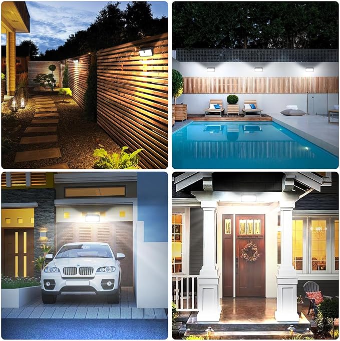 Upgraded Solar Lights Outdoor, 2 Pack 418 LED Motion Sensor Outdoor Lights - Image 6