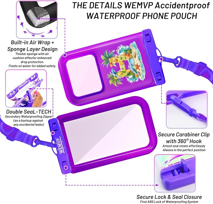 Personalized Initial Waterproof Phone Pouch Case - Image 3