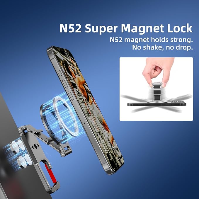 Magnetic Phone Mount for MagSafe, Maglock Tripod Adapter Magnet Golf Gym - Image 4