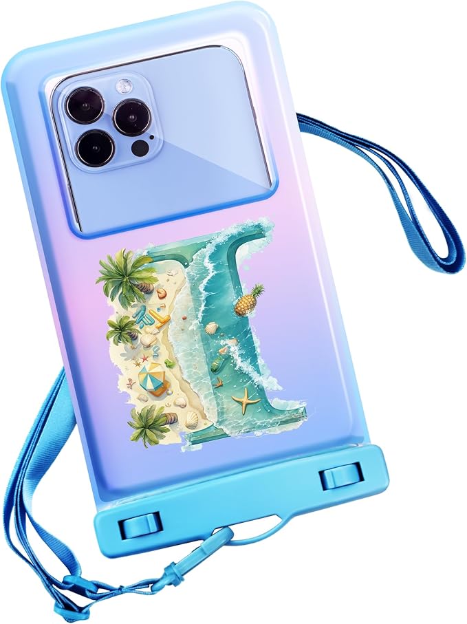 Personalized Initial Waterproof Phone Pouch Case by Unknown