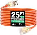 25FT Outdoor Extension Cord, Heavy Duty Extension Cord by CLAVICHORD