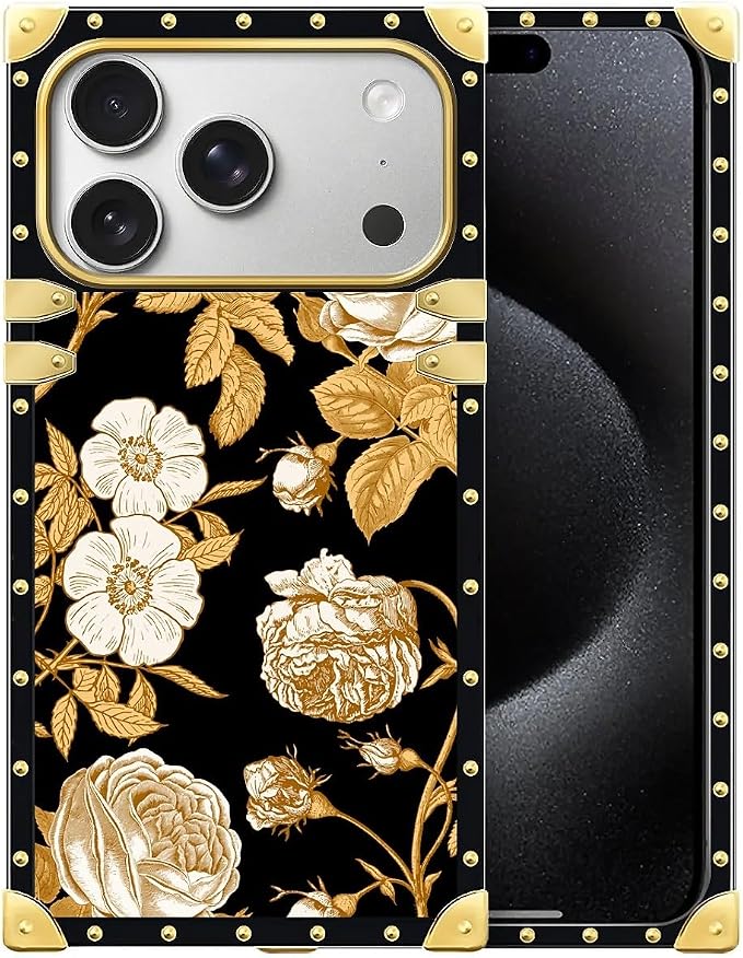 for iPhone 17 Pro Max Case Luxury Golden Decoration by Unknown