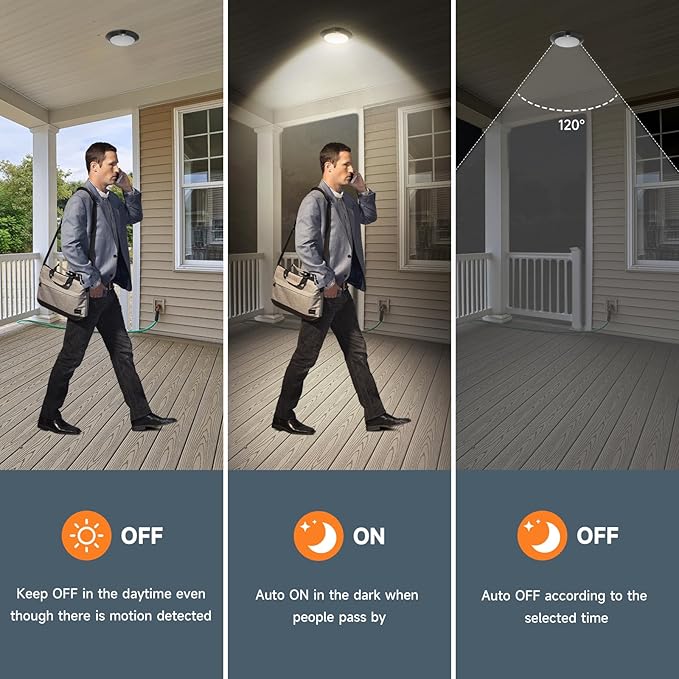 ECOELER 6Inch Motion Sensor LED Ceiling Light - Image 5