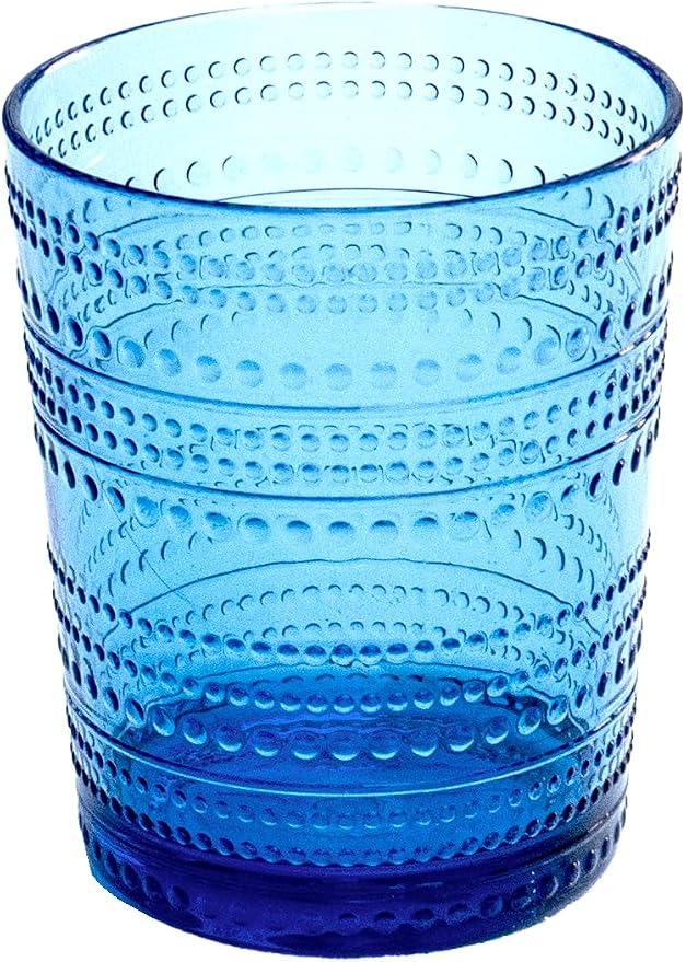 Beaded 15.6 oz Durable Acrylic Double Old Fashioned Drinking Glasses, - Image 2