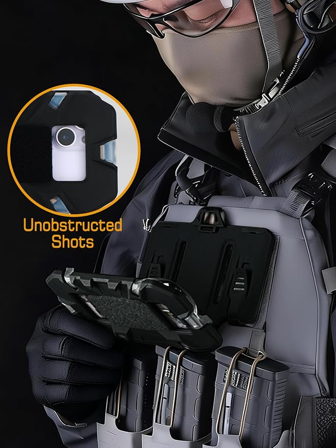 Tactical Gear Plate Carrier Vest Accessories Phone Chest Mount Holder - Image 2