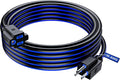 Maximm 25 Ft Black and Blue Extension Cord, Heavy Duty 3-Prong Outdoor Power by MaximmCable