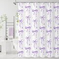 Purple Bow Shower Curtain, Lavender Modern Aesthetic Bowknot by Caheansi