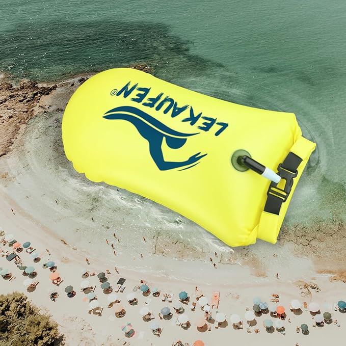 Swim Buoy for Open Water, 20L Swim Safety Float Waterproof Dry Bag for Swimmers - Image 7