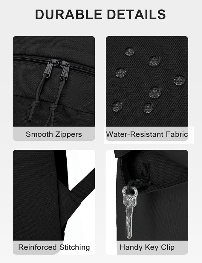 VASCHY Lightweight Backpack for School, Classic Basic Water Resistant Casual - Image 5