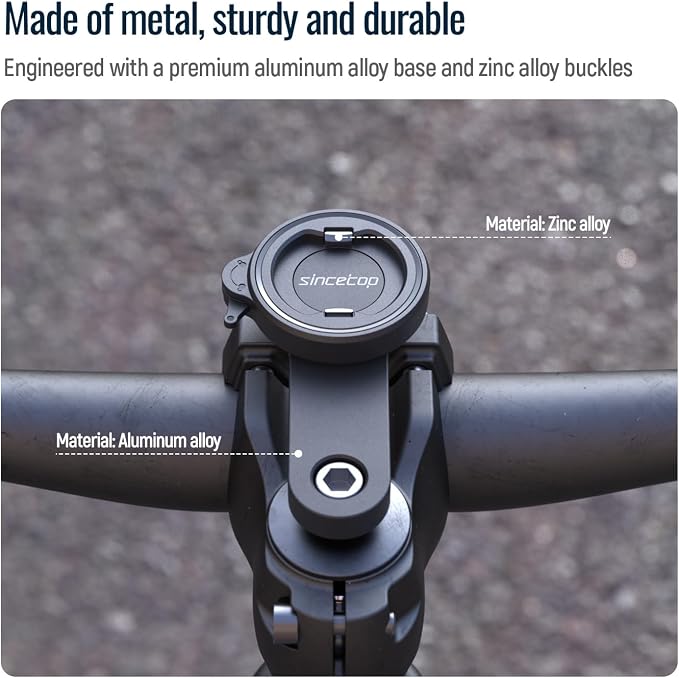 sincetop Universal Bike Phone Mount, Aluminum Stem Cap Phone Holder - Image 8