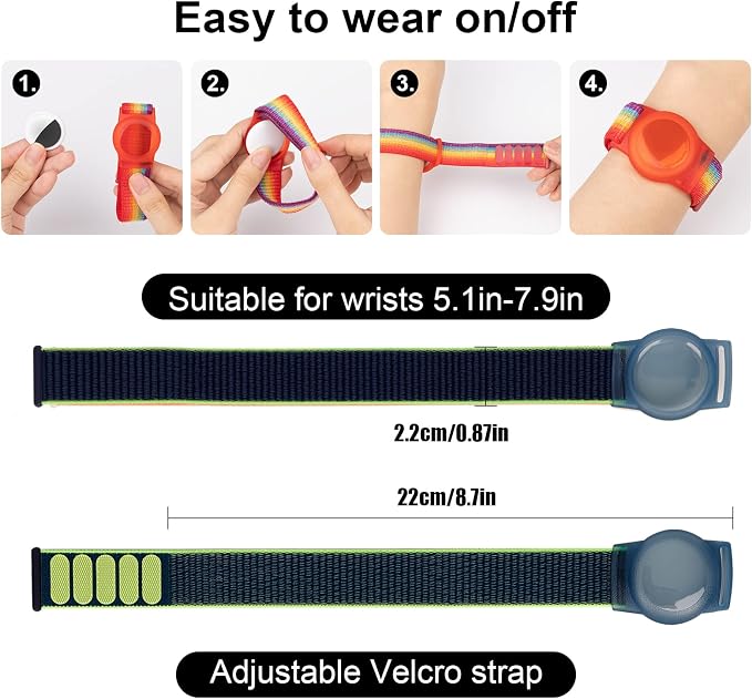 Kids Wristband Compatible with Apple AirTag, Protective Case - Image 2