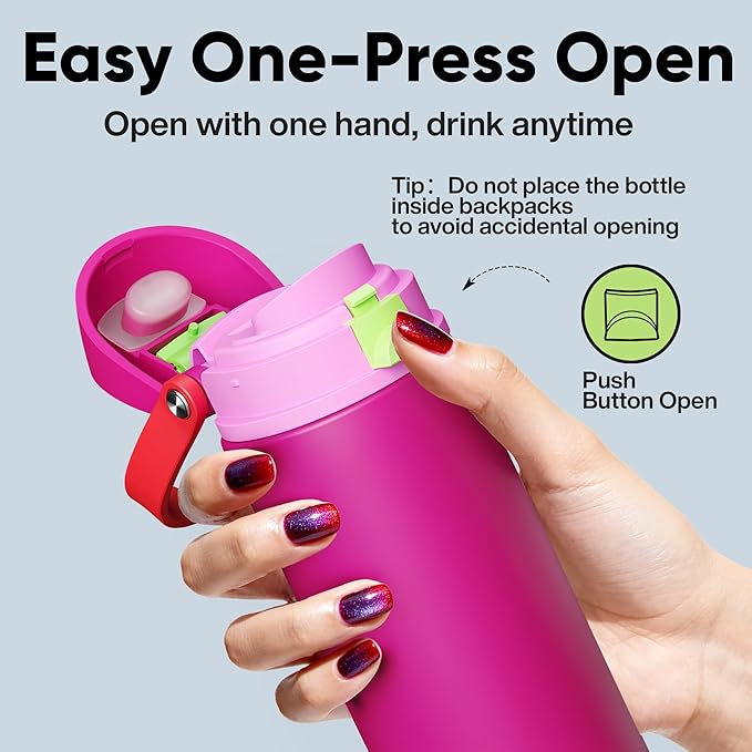 Insulated Water Bottle with Straw - Image 5