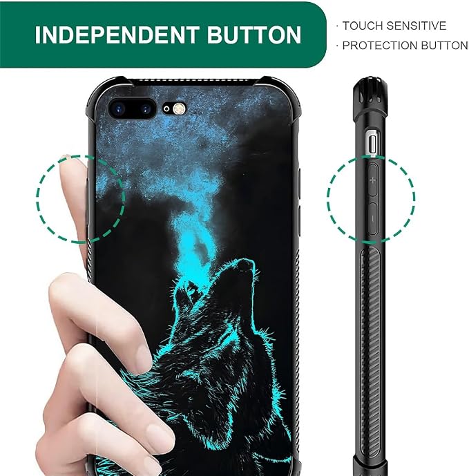 for iPhone 7 Plus/8 Plus Case, Soft Silicone Hard Acrylic Shock Protection - Image 7