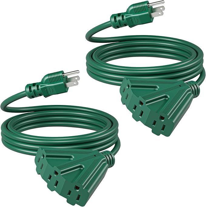 DEWENWILS 10 FT Outdoor Tri-Tap Extension Cord Splitter by DEWENWILS
