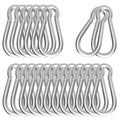 Carabiner, Heavy Duty Galvanized Steel Spring Snap Hook Carabiner Clips by High-PQ