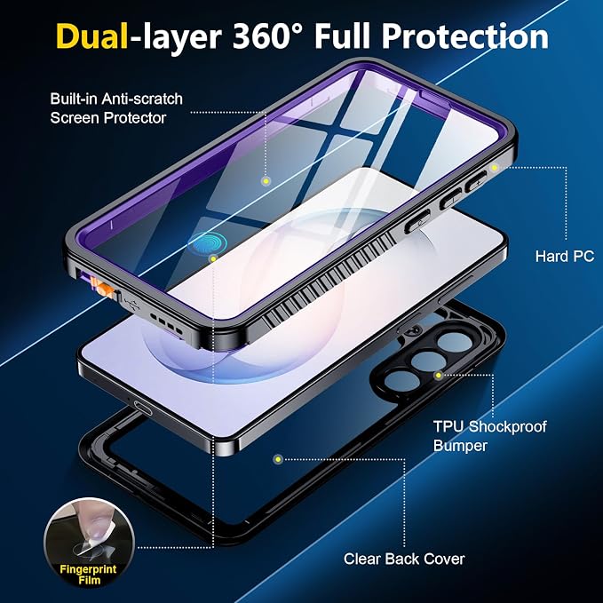 SPIDERCASE Designed for Samsung Galaxy S26 Case Waterproof, Built-in Screen & - Image 7