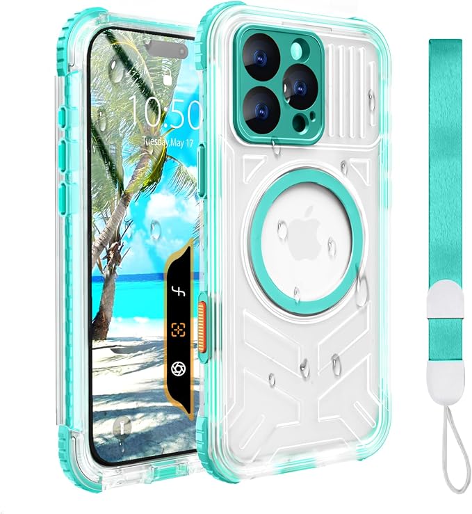 for iPhone 16 Pro Max Waterproof Case Compatible by EVCING
