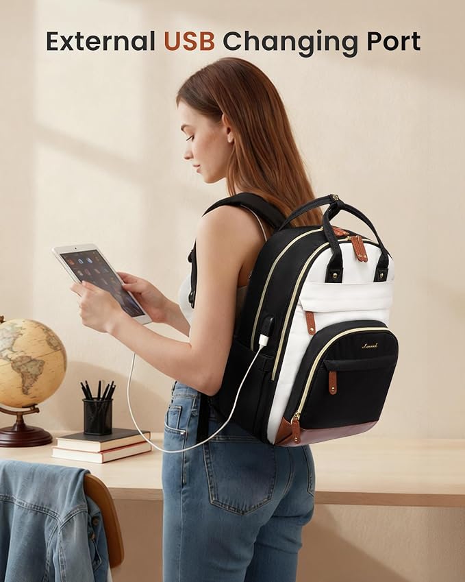 LOVEVOOK Backpack Purse for Women, Fits 17 Inch Laptop, Fashion Travel Work - Image 2