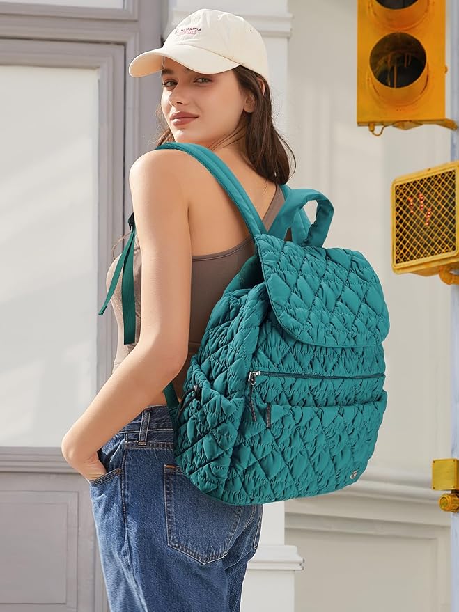 CLUCI Puffy Quilted Backpack Purse - Image 2
