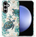 for Samsung Galaxy S23 FE Case, HL2 Ocean Sea Turtle Nautical Map Hybrid 2 by Unknown