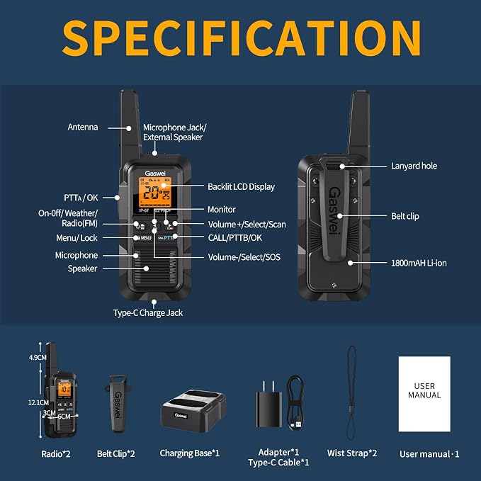 Gaswei G2pro+ Heavy Duty Walkie Talkies - Image 9