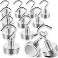 MIN CI Magnetic Hooks Heavy Duty, 35lb+ Strong Magnetic Wall Hooks by MINCIMagnetsManufacturer