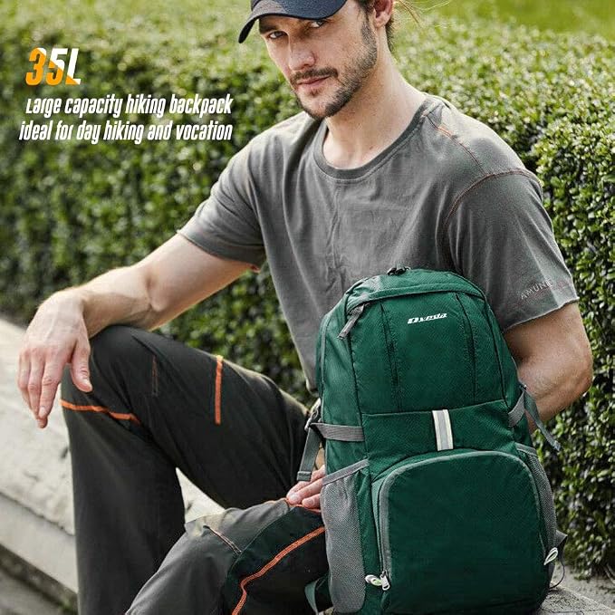 35L Lightweight Packable Backpack Waterproof Durable Hiking Travel Backpack - Image 6