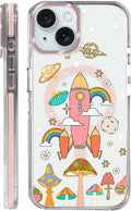 Case for iPhone 13/14, Spaceship Mushroom Phone Case Design，for Women Girls by Toulas