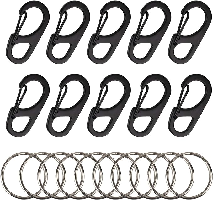 SWATOM Small Mini Carabiner Clip Tiny Spring Snap Hook Keychains Micro by SWATOM