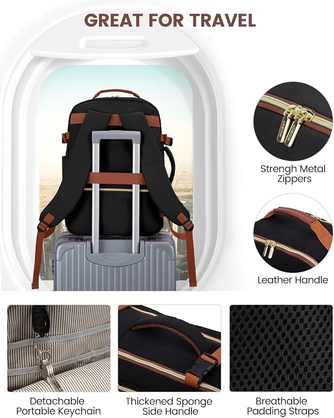 LOVEVOOK 56L Travel Backpack for Women & Men, Airline Approved Carry On Luggage - Image 5