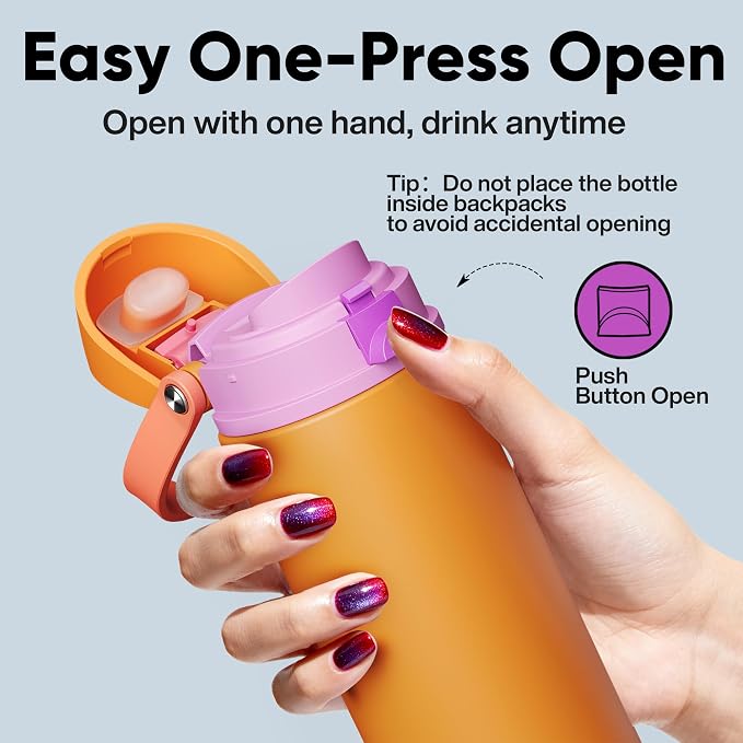 Insulated Water Bottle with Straw - Image 5