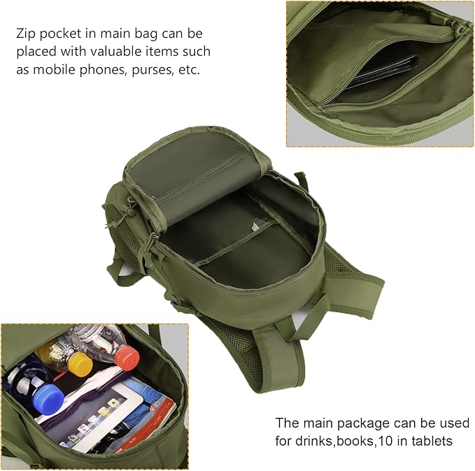 ArcEnCiel 10L/20L Mini X-Small Tactical Backpack MOLLE Daypack Gear Pack - Image 4
