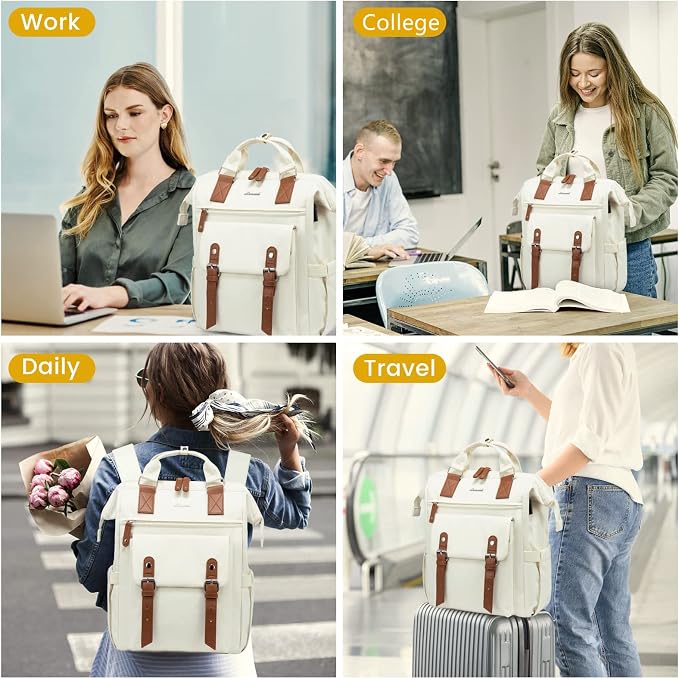 LOVEVOOK Laptop Backpack for Women Work Travel Commuter Backpack Business - Image 5