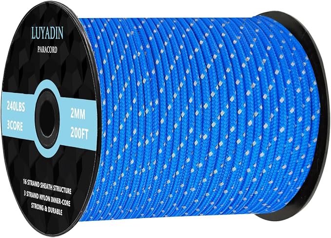 Reflective Paracord 240lb by LUYADIN