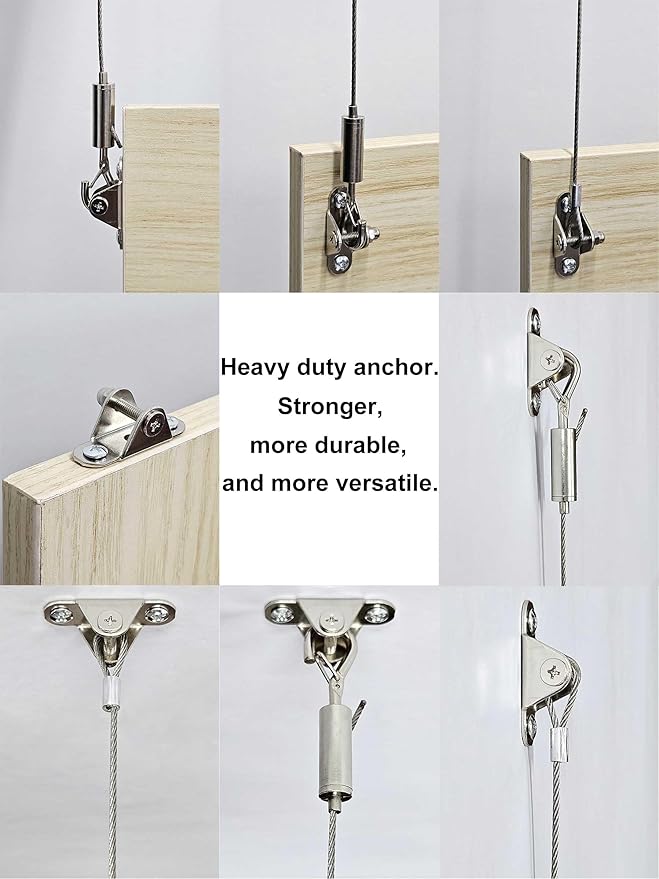 6 Sets Adjustable Hanging Wire Kit, Stainless Steel Multipurpose Suspension - Image 4