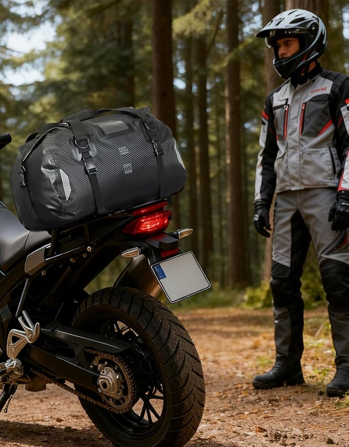 KEMIMOTO Waterproof Motorcycle Dry Bag – Duffle Tail Bag Soft Luggage, - Image 8