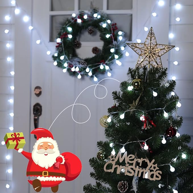 Minetom 33 Feet 100 Led Globe Ball String Lights, Fairy String Lights Plug in - Image 5