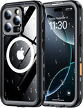 Red2Fire for iPhone 16 Pro Max Case Waterproof, Phone Case 6.9" Black/Clear by Red2Fire