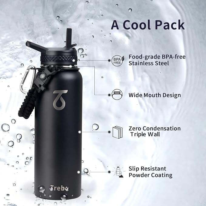 Trebo 40oz Water Bottle Insulated - Image 5