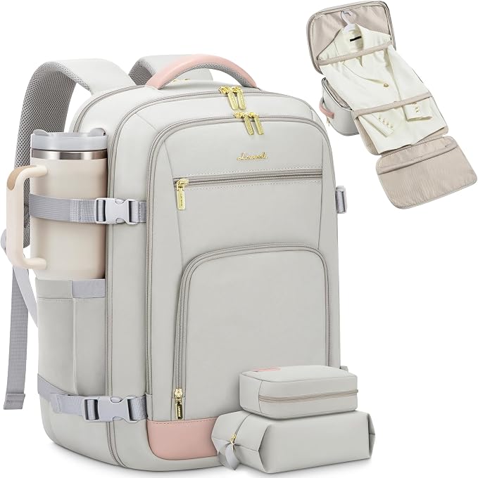 LOVEVOOK Travel Backpack for Women, 50L Carry On Backpack Flight Approved by LOVEVOOK