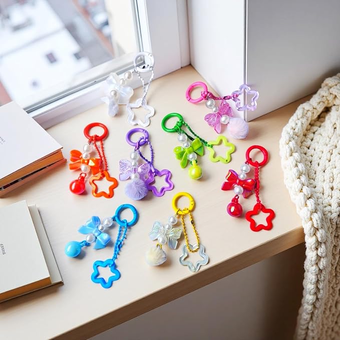 Carabiner Clip 48Pcs Grey Metal Key Ring Clip Circle Keychain Rings Bulk Spring - Image 6